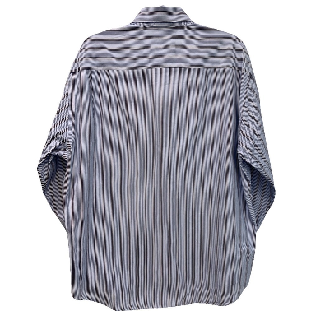 Robert Talbott Carmel Shirt L Long Sleeve Button Up Blue Striped Cotton EUC - Picture 5 of 6